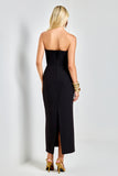 VESTIDO MIDI BERTHA PRETO