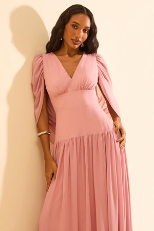 VESTIDO LONGO SAMANTA BLUSH