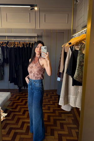 CALÇA JEANS PALAZZO