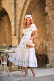 VESTIDO DOUCE BRISE MIDI DE CAMBRAIA BORDADA
