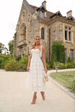 VESTIDO FLEUR BLANCHE MIDI DE LAISE RICHELIEU