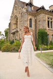 VESTIDO FLEUR BLANCHE MIDI DE LAISE RICHELIEU