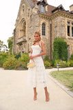 VESTIDO FLEUR BLANCHE MIDI DE LAISE RICHELIEU
