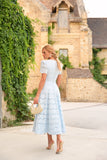 VESTIDO SERENITE MIDI DE RENDA RICHELIEU
