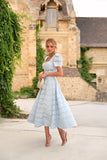 VESTIDO SERENITE MIDI DE RENDA RICHELIEU