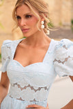 VESTIDO SERENITE MIDI DE RENDA RICHELIEU