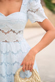 VESTIDO SERENITE MIDI DE RENDA RICHELIEU