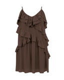 VESTIDO CURTO BABADOS CHIFFON