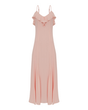 VESTIDO LONGO ALÇA ROSA
