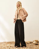 CALÇA JEANS PALAZZO BLACK