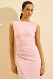 VESTIDO MIDI VIOLA ROSA