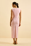 VESTIDO MIDI VIOLA ROSA