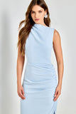 VESTIDO MIDI VICK AZUL BEBE