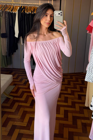 VESTIDO LONGO TAISSA ROSA