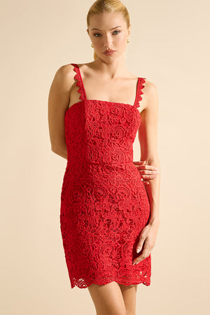 VESTIDO CURTO LAMOUR VERMELHO