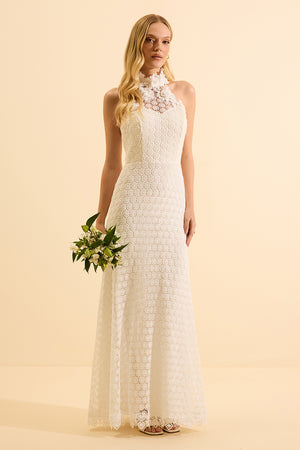 VESTIDO LONGO MARY OFF-WHITE