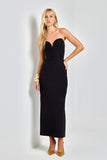VESTIDO MIDI BERTHA PRETO