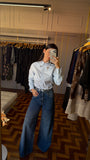 CALÇA JEANS PALAZZO