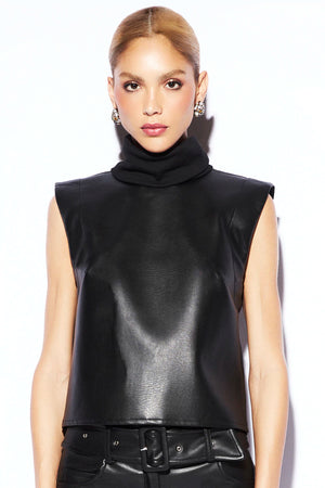 BLUSA OLGA COURO PU