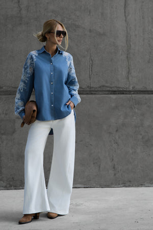 CONJUNTO JEANS COM GUIPIR