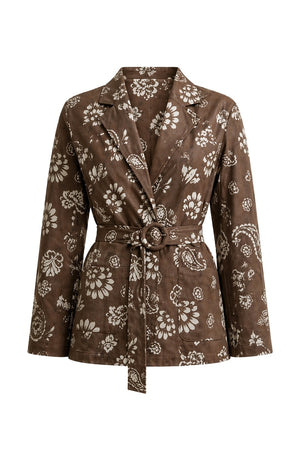 JAQUETA SUEDE ESTAMPADA