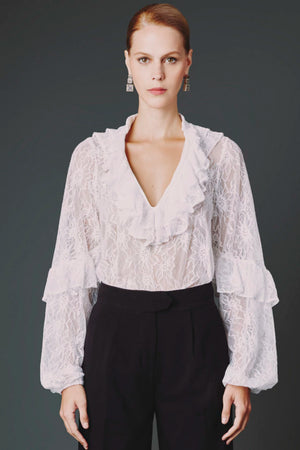 CAMISA SARAH RENDA BRANCA