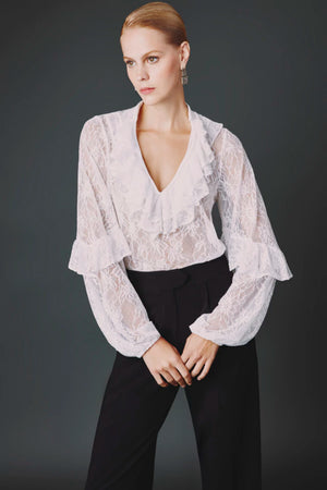 CAMISA SARAH RENDA BRANCA
