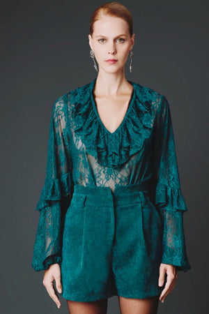 CAMISA SARAH RENDA VERDE