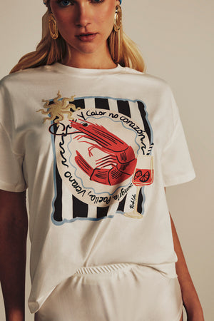 T-SHIRT JOANE MALHA ESTAMPADA