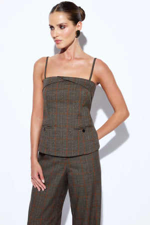 BLUSA ELEANOR ALFAIATARIA XADREZ