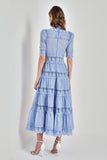 VESTIDO MIDI MELANIE AZUL BEBE