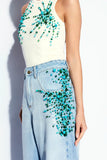 CALCA THALLI BORDADA JEANS