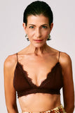 BLUSA SUZANE CHIFFON COM TOP MARROM