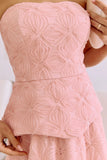 VESTIDO LONGO TULE BORDADO ROSA