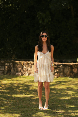 VESTIDO CURTO RENDA