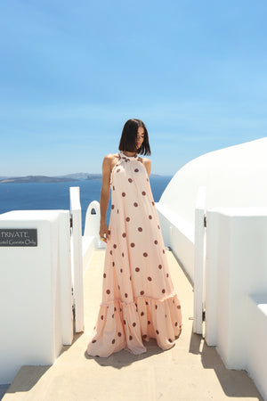 VESTIDO POÁ GOLA TRANÇADA