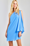 VESTIDO OMBRO CROWN AZUL