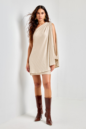 VESTIDO CURTO CISNEY AREIA
