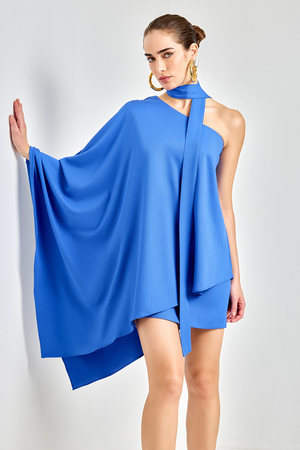 VESTIDO CURTO AURA C AZUL
