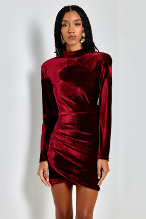 VESTIDO CURTO MELODIA BORDO