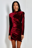 VESTIDO CURTO MELODIA BORDO