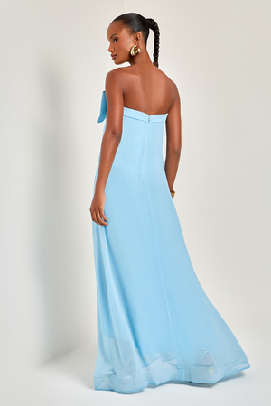 VESTIDO LONGO ENCANTO LAÇO AZUL