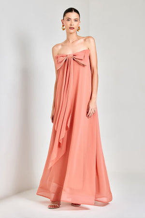 VESTIDO LONGO ENCANTO LAÇO BLUSH