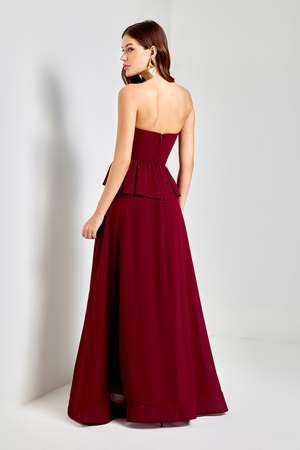 VESTIDO LONGO AURORA BORDO