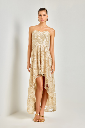 VESTIDO FIREWORK BEGE