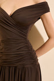 VESTIDO MIDI VELURE CAFÉ