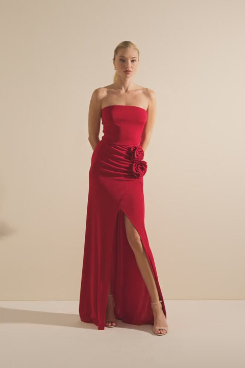 VESTIDO LONGO FLORENCE VERMELHO