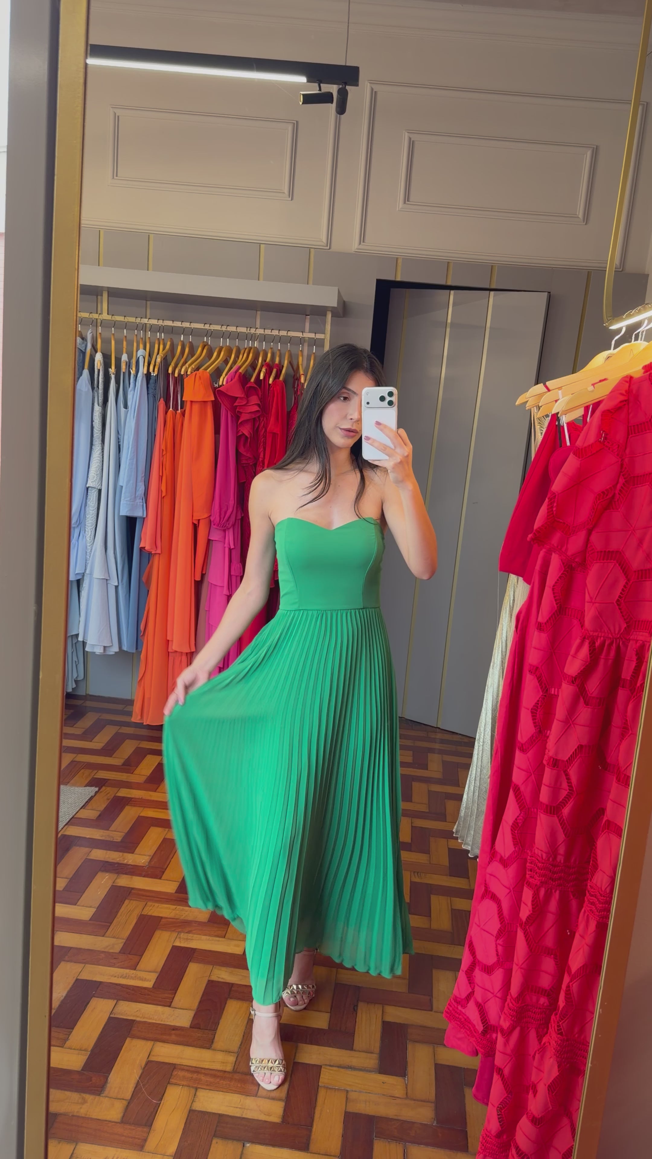 VESTIDO MIDI CELINA ESMERALDA