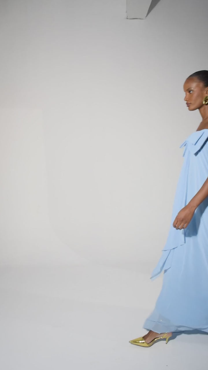 VESTIDO LONGO ENCANTO LAÇO AZUL