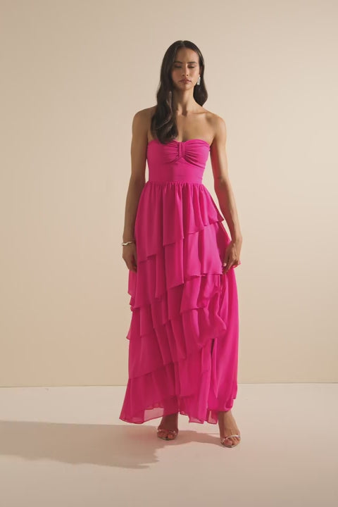 VESTIDO LONGO ELYSEE PINK